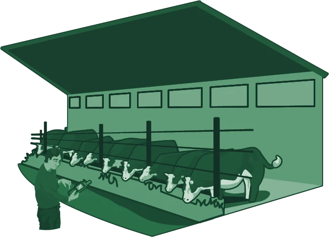 Bunk control in the pen with a handheld terminal