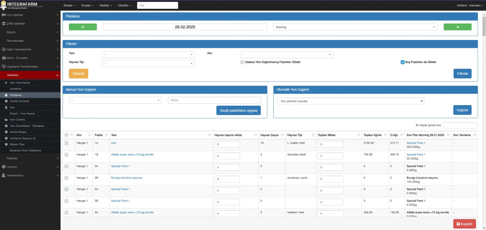 IntegraFarm management and reporting dashboard